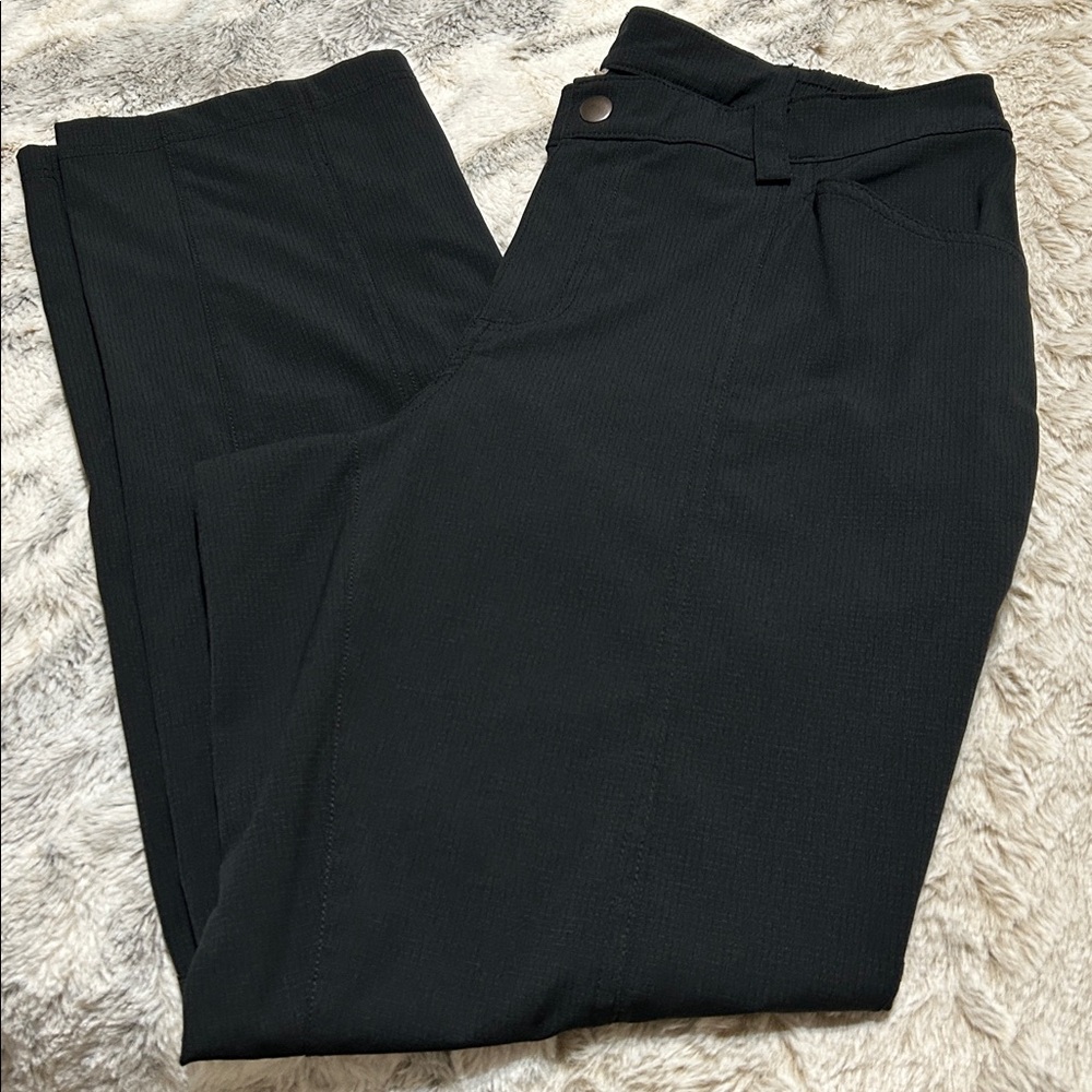 Duluth Trading convertible roll up Women's Straight Leg Pants - black 14 x 31